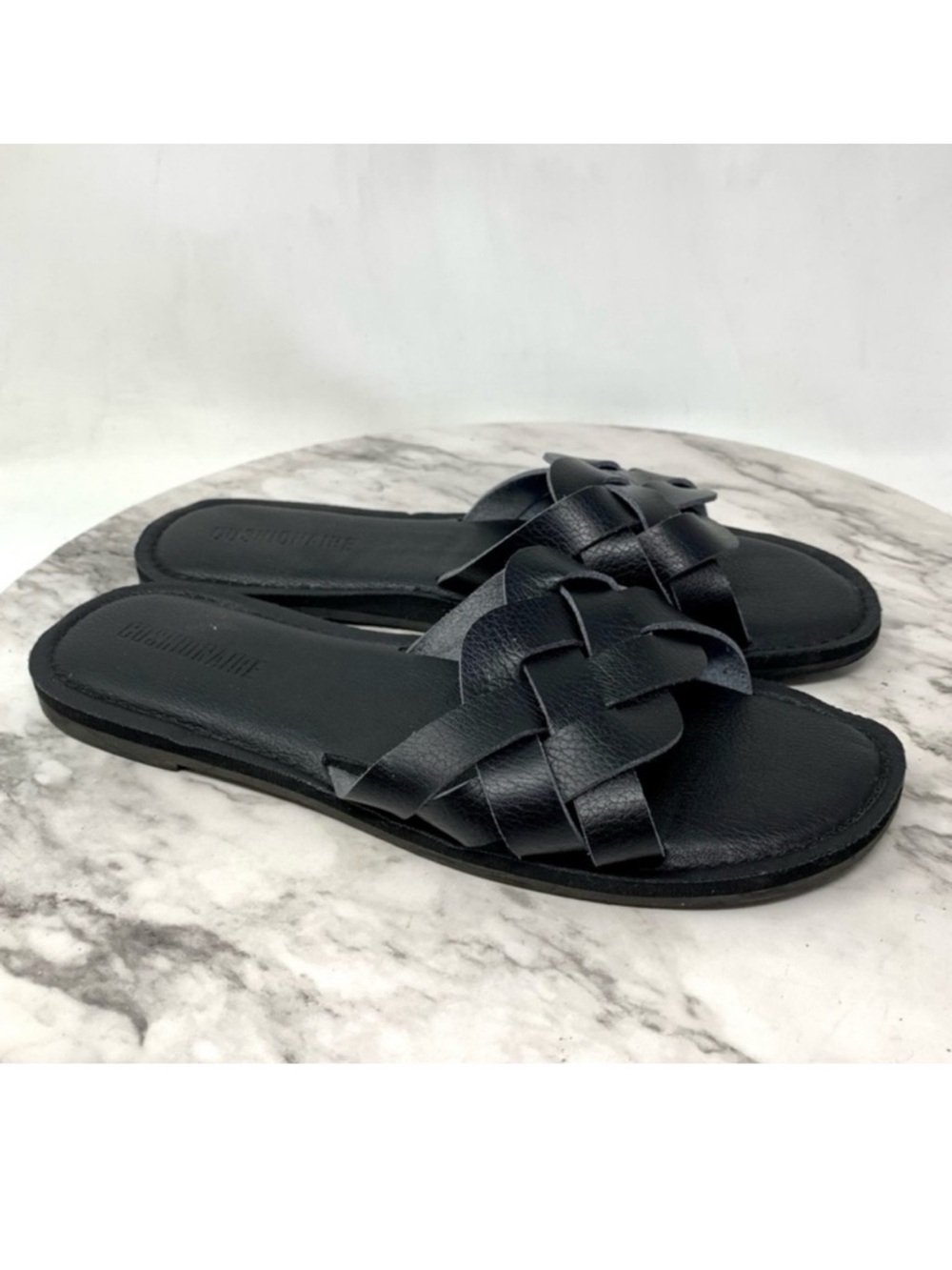 Cushionaire Winnie Woven Slide Sandals 7.5-8 Comfy Classic Summer Minimalist